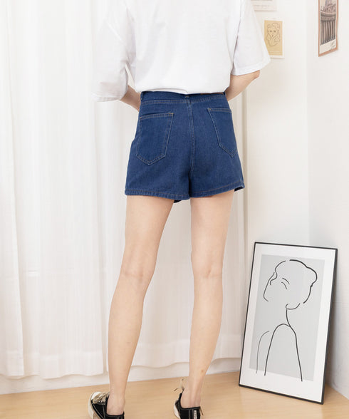 デニムショートパンツ ハイウエスト美脚夏 レディースパンツ ミニデニム ボトムス 大人カジュアル デニム短パン ホットパンツ 脚長 おしゃれ ジーパン オルチャン 89LUANXI-001