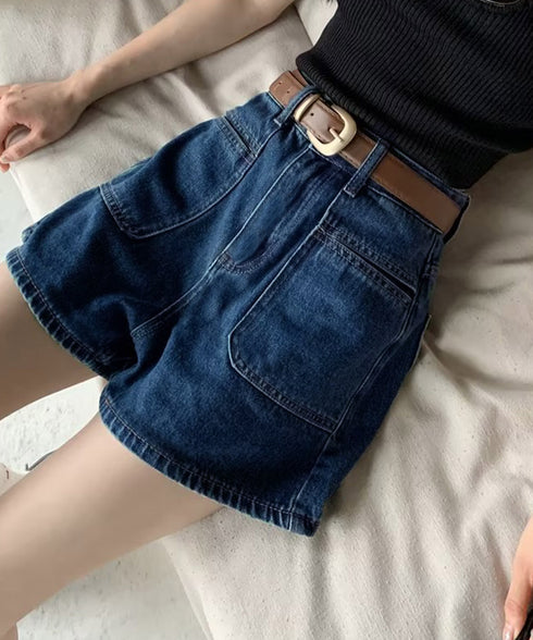 デニムショートパンツ ハイウエスト美脚夏 レディースパンツ ミニデニム ボトムス 大人カジュアル デニム短パン ホットパンツ 脚長 おしゃれ ジーパン オルチャン 89LUANXI-001