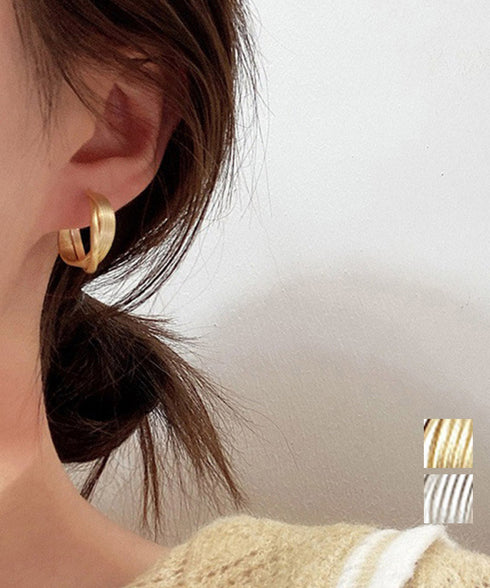 フープピアス C型スタッドピアス 両耳用 ミニマルピアス レディース アクセサリー プチプラ 大人上品ピアス シルバー お洒落 軽いピアス シンプル耳飾り 韓国風 89NAIMI-001