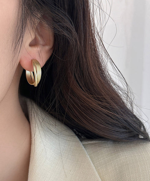 フープピアス C型スタッドピアス 両耳用 ミニマルピアス レディース アクセサリー プチプラ 大人上品ピアス シルバー お洒落 軽いピアス シンプル耳飾り 韓国風 89NAIMI-001