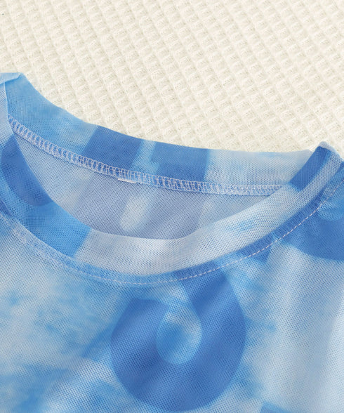 シアートップス 長袖レディースカットソー ムラ染めTシャツ 透け感 プルオーバー 英文字ロゴトップス 重ね着 セクシー 肌見せ クルーネックtシャツ 日焼け対策 89NUOYI-001