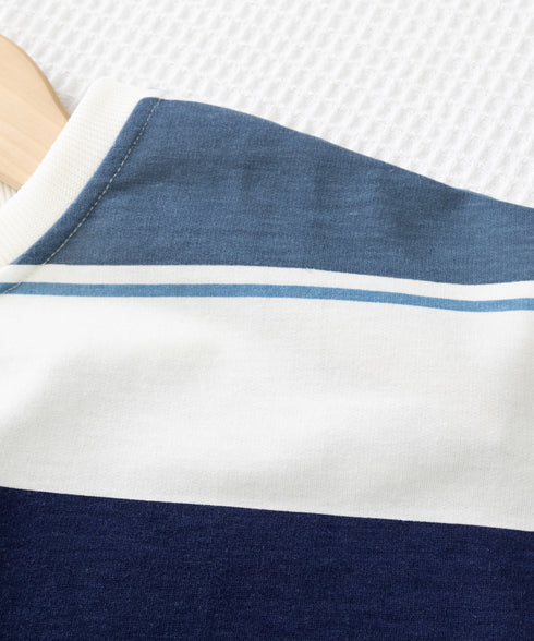 ボーダー柄 スウェット 配色 トレーナー レディーストップス 長袖カットソー スウェットシャツ 丸首 薄手トップス 体型カバー リラックス ゆったりプルオーバー 89NUOYI-003