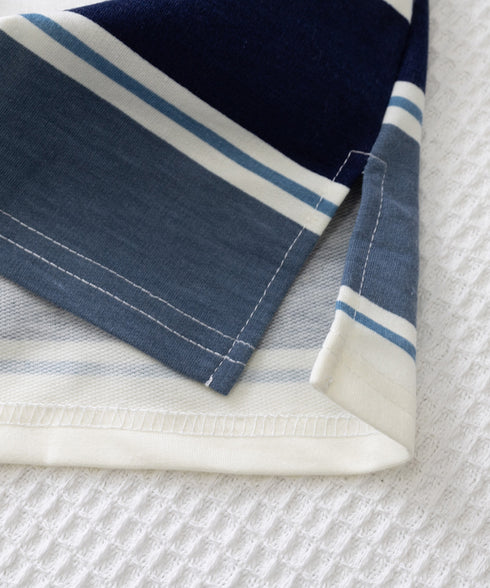 ボーダー柄 スウェット 配色 トレーナー レディーストップス 長袖カットソー スウェットシャツ 丸首 薄手トップス 体型カバー リラックス ゆったりプルオーバー 89NUOYI-003