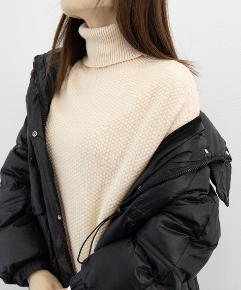 ニットベスト ジレ タートルネック重ね着 ニットトップス ノースリーブ 体型カバー ハイネックニット ゆったり レイヤード ニットジレ 重ね着ニットカットソー 89QIU-001