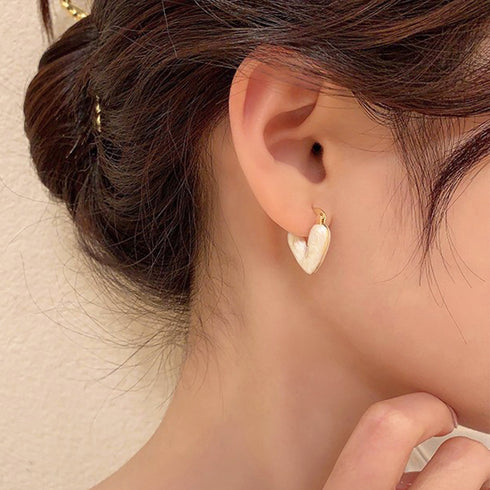 ハートピアス レディース 耳飾り U字型ピアス おしゃれ アクセサリー ワンキャッチピアス ゴールド きれいめ 韓国風 プチプラ ジュエリー結婚式2タイプ 89QLANG-010