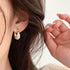 ハートピアス レディース 耳飾り U字型ピアス おしゃれ アクセサリー ワンキャッチピアス ゴールド きれいめ 韓国風 プチプラ ジュエリー結婚式2タイプ 89QLANG-010