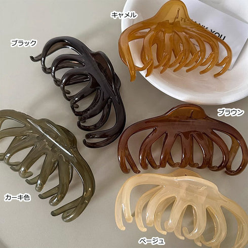 ヘアクリップ大きめアクリルバンスクリップ ビッククリップ ヘアアクセサリー レディース フェミニン 大人 アクセ きれいめ 髪留め 韓国ファッション 大人っぽい 89QLANG-011