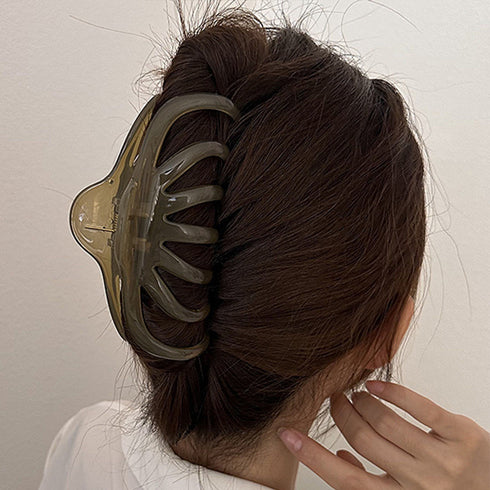 ヘアクリップ大きめアクリルバンスクリップ ビッククリップ ヘアアクセサリー レディース フェミニン 大人 アクセ きれいめ 髪留め 韓国ファッション 大人っぽい 89QLANG-011