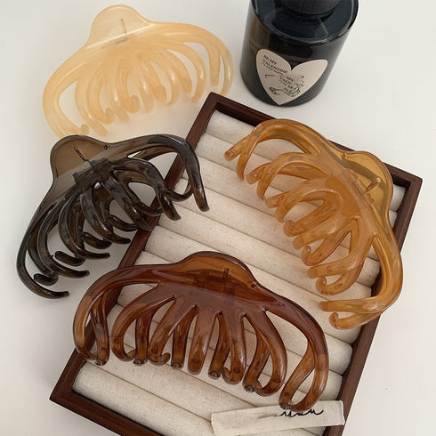 ヘアクリップ大きめアクリルバンスクリップ ビッククリップ ヘアアクセサリー レディース フェミニン 大人 アクセ きれいめ 髪留め 韓国ファッション 大人っぽい 89QLANG-011