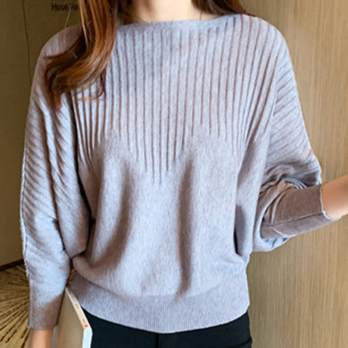 ニットトップス きれいめ 春 フィット 薄手セーター プルオーバー レディース 柔らかい ニットソー あったか セーター 冬 無地 女子会 長袖 シンプル 89QSHUO-010