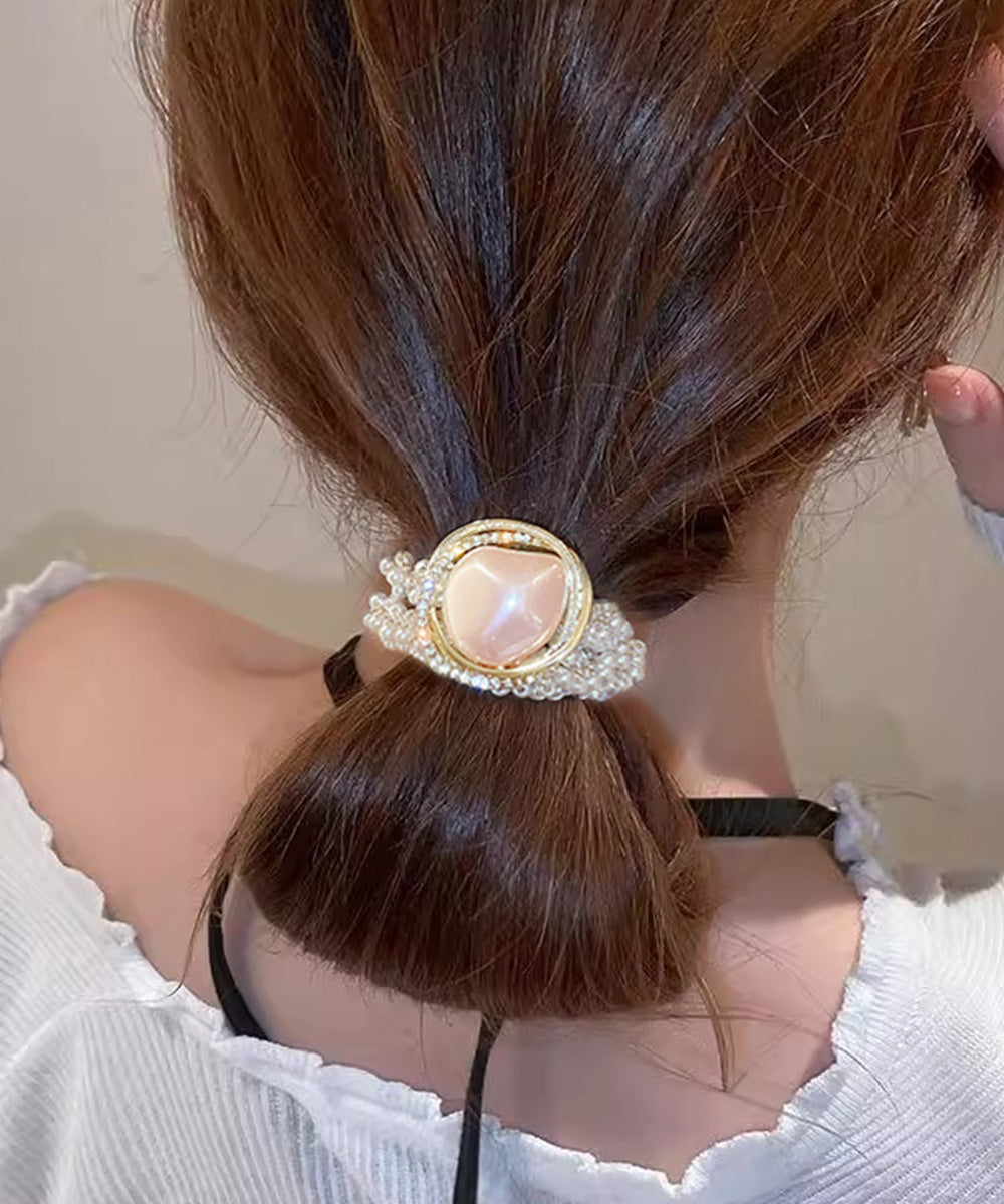 変形パールヘアゴム韓国風ヘアアクセサリー 詳細画像3