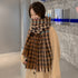 大判ストール千鳥柄マフラー リバーシブル レディース ボリューム感 ふんわり防寒保温 ネックウォーマー フリンジ オルチャン ショール プチプラ 暖かい 通勤通学 89WEICH-003