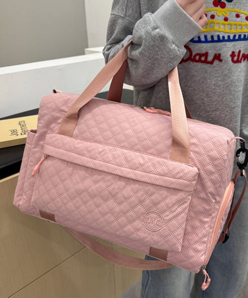 ボストンバッグキルティング修学旅行カバン トラベルバッグ大容量 旅行 男女兼用 軽量鞄 スポーツバッグ シューズ収納 機内持ち込み 出張合宿鞄ユニセックス斜め掛け 89XFENG-063