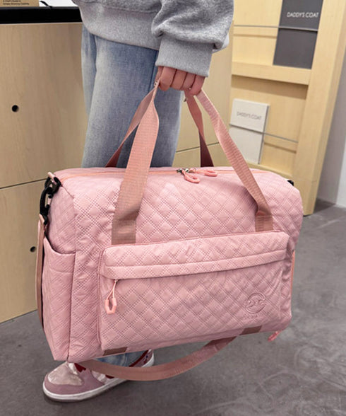 ボストンバッグキルティング修学旅行カバン トラベルバッグ大容量 旅行 男女兼用 軽量鞄 スポーツバッグ シューズ収納 機内持ち込み 出張合宿鞄ユニセックス斜め掛け 89XFENG-063