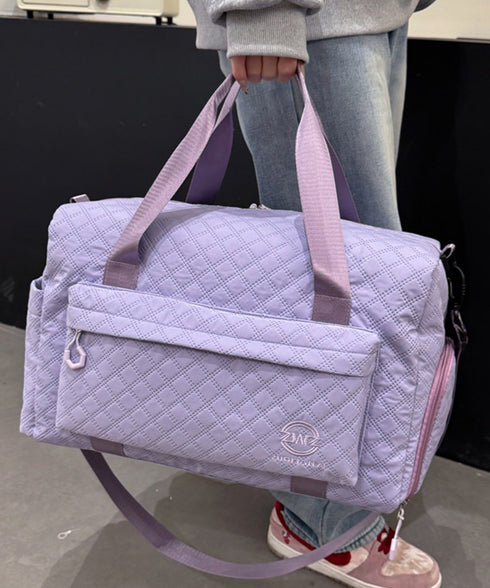 ボストンバッグキルティング修学旅行カバン トラベルバッグ大容量 旅行 男女兼用 軽量鞄 スポーツバッグ シューズ収納 機内持ち込み 出張合宿鞄ユニセックス斜め掛け 89XFENG-063