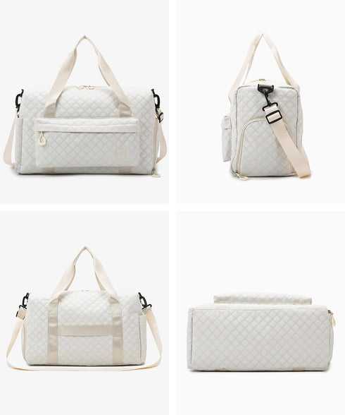 ボストンバッグキルティング修学旅行カバン トラベルバッグ大容量 旅行 男女兼用 軽量鞄 スポーツバッグ シューズ収納 機内持ち込み 出張合宿鞄ユニセックス斜め掛け 89XFENG-063