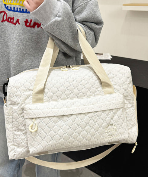 ボストンバッグキルティング修学旅行カバン トラベルバッグ大容量 旅行 男女兼用 軽量鞄 スポーツバッグ シューズ収納 機内持ち込み 出張合宿鞄ユニセックス斜め掛け 89XFENG-063