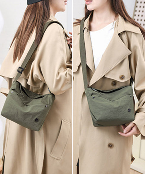 ミニショルダーバッグ 軽量斜めがけバッグ レディース ナイロンカバン 韓国風 コンパクト鞄 小さめ シンプル 2way ミニバッグ 無地 肩掛けクロスボディバッグ 89XFENG-066