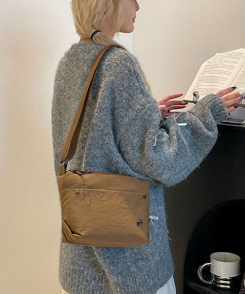 ミニショルダーバッグ 軽量斜めがけバッグ レディース ナイロンカバン 韓国風 コンパクト鞄 小さめ シンプル 2way ミニバッグ 無地 肩掛けクロスボディバッグ 89XFENG-066