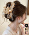 パールリボンヘアクリップ 韓国風まとめ髪 ヘアアクセサリー レディース ヘアアレンジ 上品髪留め ボリューム レースリボンバレッタ 大人フェミニン バンスクリップ 89XINCH-001