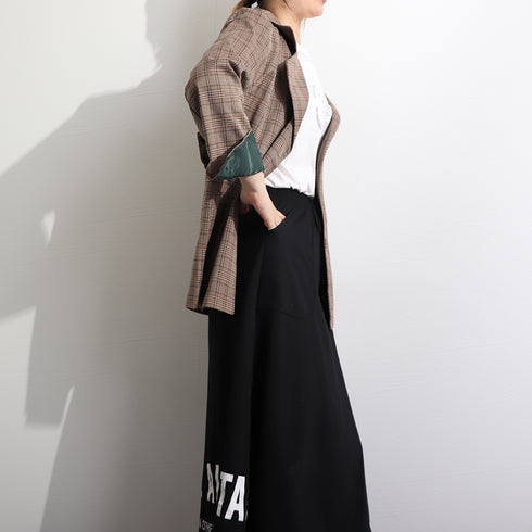 テーラードジャケット チェック柄春秋冬 レディース 韓国風 アウター カジュアル テイスト 体型カバー ブルゾン シンプル シーズンムード オフィスカジュアル 89XINYU-001