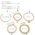 チェーンブレスレット 5点セット 女子会 ブレスレット チェーン レディース アクセサリー バングル 春夏アクセ ゴールド プレゼント 韓国風 オシャレ 89XUER-003