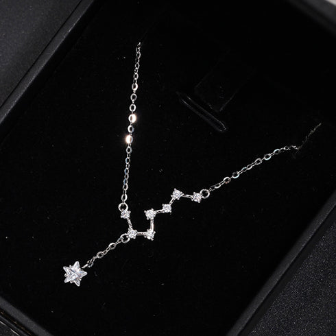 ネックレス 星モチーフ 結婚式 きらきら 北斗七星ネックレス きらきら アクセサリー ラインストーン レディース オシャレ プレゼント デート ジュエリー 89YAGE-001