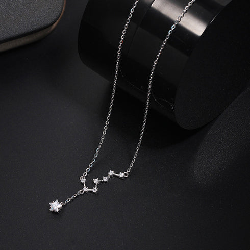 ネックレス 星モチーフ 結婚式 きらきら 北斗七星ネックレス きらきら アクセサリー ラインストーン レディース オシャレ プレゼント デート ジュエリー 89YAGE-001