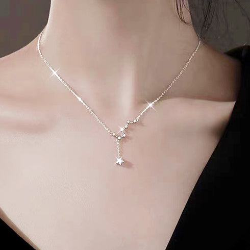 ネックレス 星モチーフ 結婚式 きらきら 北斗七星ネックレス きらきら アクセサリー ラインストーン レディース オシャレ プレゼント デート ジュエリー 89YAGE-001