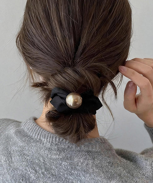 ヘアゴム 大粒パールお洒落髪飾り 韓国風 フェイクパール まとめ髪 レディース プチプラ ヘアアクセサリー おしゃれ お団子まとめ髪 誕生日プレゼント エレガント 89YAYANG-001
