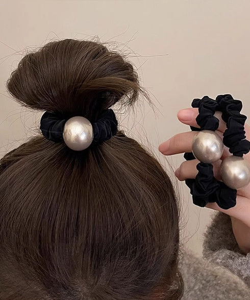 ヘアゴム 大粒パールお洒落髪飾り 韓国風 フェイクパール まとめ髪 レディース プチプラ ヘアアクセサリー おしゃれ お団子まとめ髪 誕生日プレゼント エレガント 89YAYANG-001
