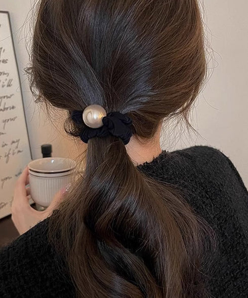 ヘアゴム 大粒パールお洒落髪飾り 韓国風 フェイクパール まとめ髪 レディース プチプラ ヘアアクセサリー おしゃれ お団子まとめ髪 誕生日プレゼント エレガント 89YAYANG-001