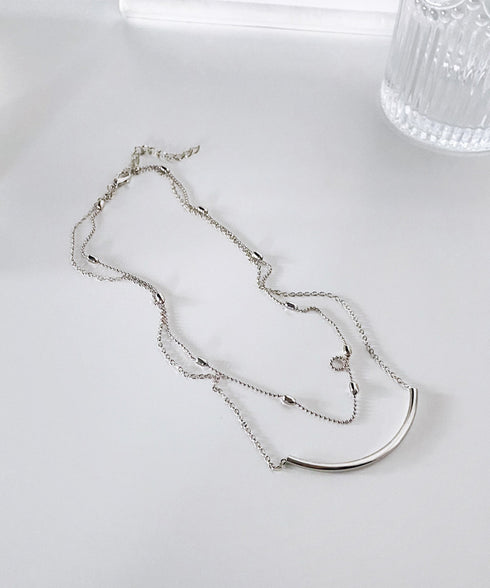 2連チェーンネックレス レディース 上品 ネックレス 韓国ファッション アクセサリー 可愛い オシャレ シンプル プチプラ 軽量 オフィスカジュアル ゴールド 89YIYUAN-002