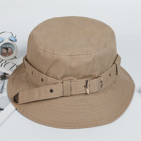バケットハット ベルト付き 紫外線対策 帽子 ユニセックス レディース 大人 ハット uv防止 無地 メンズ おしゃれ カップル 89YUEXIU-016