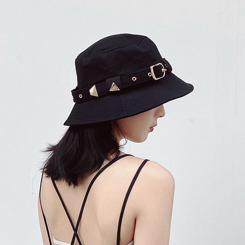 バケットハット ベルト付き 紫外線対策 帽子 ユニセックス レディース 大人 ハット uv防止 無地 メンズ おしゃれ カップル 89YUEXIU-016