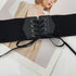 サッシュベルト レディース ゴム PU レースアップ フェイクレザー 細見え おしゃれ オールシーズン 韓国風 スナップボタン 異素材 89YUNTU-008