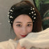 ニットヘアバンド レディース 幅広い ヘアアクセサリー 髪留め クロス ツイスト 洗顔 ボリューム感 フェイクパール アウトドアターバン リラックス 可愛い 89ZHGANG-001