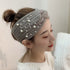 ニットヘアバンド レディース 幅広い ヘアアクセサリー 髪留め クロス ツイスト 洗顔 ボリューム感 フェイクパール アウトドアターバン リラックス 可愛い 89ZHGANG-001