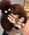 大粒パールヘアゴムシュシュ 髪留めアクセ ヘアアクセサリー フェイクパール髪ゴム ハーフアップアレンジ プチプラヘアゴム レディース お洒落髪飾り 韓国風 上品 89ZHIYI-001