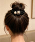 大粒パールヘアゴムシュシュ 髪留めアクセ ヘアアクセサリー フェイクパール髪ゴム ハーフアップアレンジ プチプラヘアゴム レディース お洒落髪飾り 韓国風 上品 89ZHIYI-001