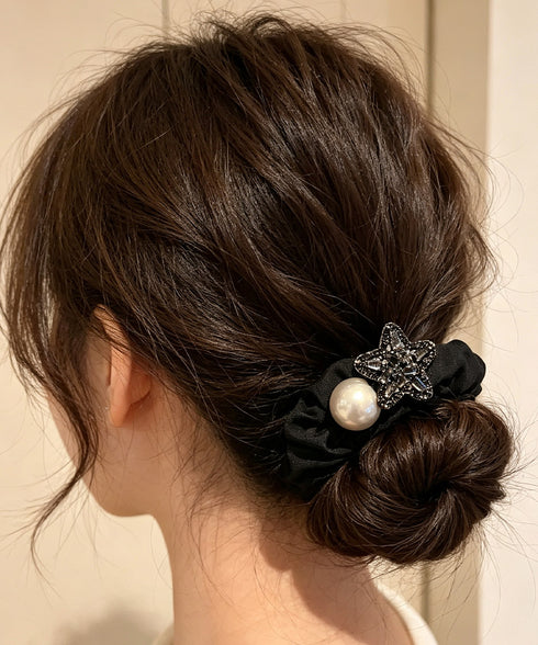 大粒パールヘアゴムシュシュ 髪留めアクセ ヘアアクセサリー フェイクパール髪ゴム ハーフアップアレンジ プチプラヘアゴム レディース お洒落髪飾り 韓国風 上品 89ZHIYI-001