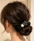 大粒パールヘアゴムシュシュ 髪留めアクセ ヘアアクセサリー フェイクパール髪ゴム ハーフアップアレンジ プチプラヘアゴム レディース お洒落髪飾り 韓国風 上品 89ZHIYI-001