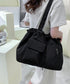 ナイロン巾着バッグ トートバッグ 大容量 レディース シンプルbag 通勤通学かばん カジュアルショッピングバッグ 軽量マザーズバッグ 無地 A4サイズ 韓国風鞄 90BAIGOU-001