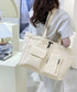 ナイロン巾着バッグ トートバッグ 大容量 レディース シンプルbag 通勤通学かばん カジュアルショッピングバッグ 軽量マザーズバッグ 無地 A4サイズ 韓国風鞄 90BAIGOU-001