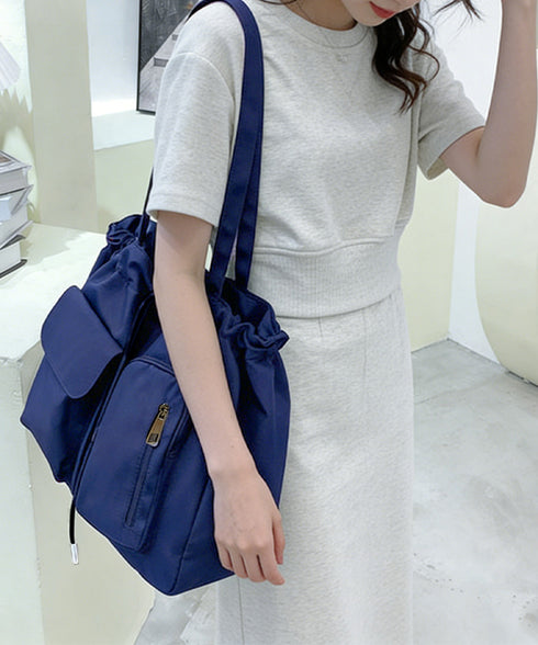 ナイロン巾着バッグ トートバッグ 大容量 レディース シンプルbag 通勤通学かばん カジュアルショッピングバッグ 軽量マザーズバッグ 無地 A4サイズ 韓国風鞄 90BAIGOU-001