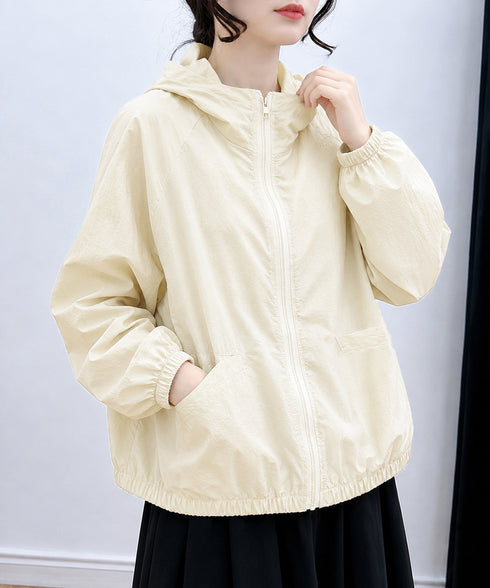 シアーフーディージャケットレディース夏服 フード付き シアーパーカー 冷房対策 UV対策 大人カジュアル 薄手軽量羽織り 持ち運び楽ちん ライトアウター体型カバー 90CHENF-001