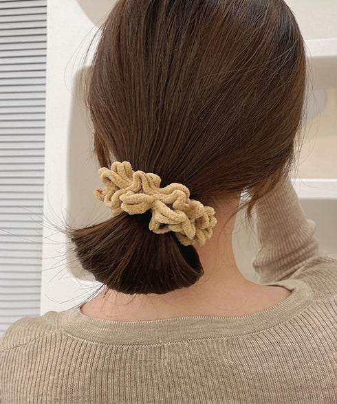 韓国風もこもこシュシュ 大人可愛い髪飾り 高弾力毛糸シュシュ ヘアゴム ヘアアクセサリー まとめ髪 きれいめ 髪留め ポニーテールゴム 簡単ヘアアレンジ秋冬小物 90HUANS-001