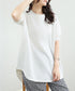 ワッフルTシャツ半袖レディースゆったり夏 大人可愛いワッフルプルオーバー パフスリーブ体型カバートップス カジュアル 裾ラウンドゆるtシャツ 無地カットソー春夏服 90RRT-001