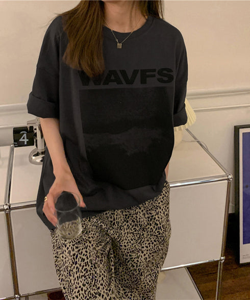 ロングtシャツ ビッグシルエットTシャツ レディース 韓国風プルオーバー 着やせビッグtシャツ半袖 ゆったり おしゃれカットソー 夏トップス グラフィック ロゴT 90XIAOHD-001
