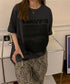ロングtシャツ ビッグシルエットTシャツ レディース 韓国風プルオーバー 着やせビッグtシャツ半袖 ゆったり おしゃれカットソー 夏トップス グラフィック ロゴT 90XIAOHD-001